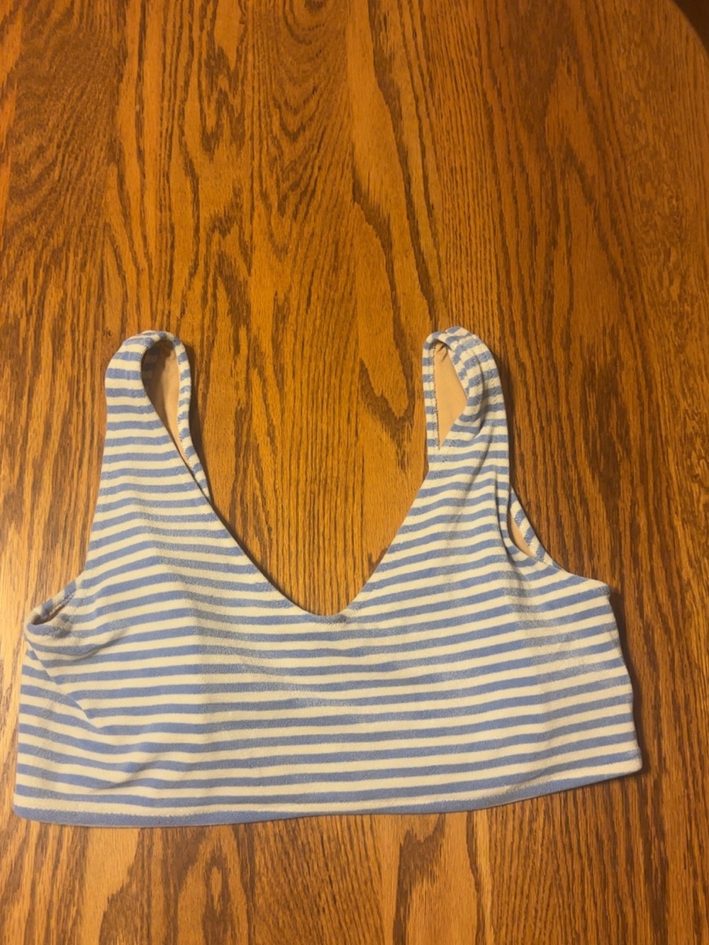 Old Navy Blue & White Striped Bikini Top